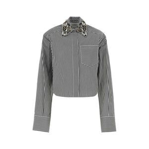 Sportmax Women Embroidered Poplin Quagga Shirt